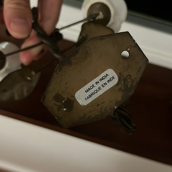 4 copper floral curtain holdbacks. 1 flower is missing, see photo. - Picture 2 of 4